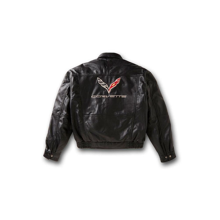 Corvette - Leather Bomber Jacket with C7 Emblem