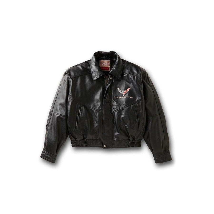 Corvette - Leather Bomber Jacket with C7 Emblem