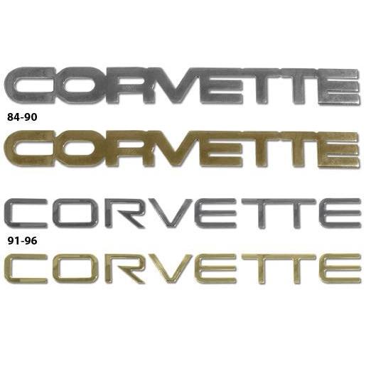 1984-1996 Gold & Chrome Finish Rear Emblems,0