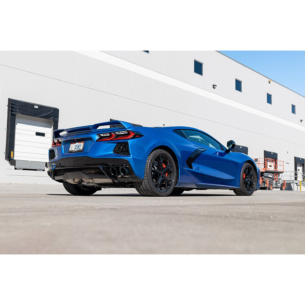 C8 Corvette Exhaust System - Corsa Variable Sound Level 3.0" Cat-back Quad 4.5" NPP,Exhaust Tips