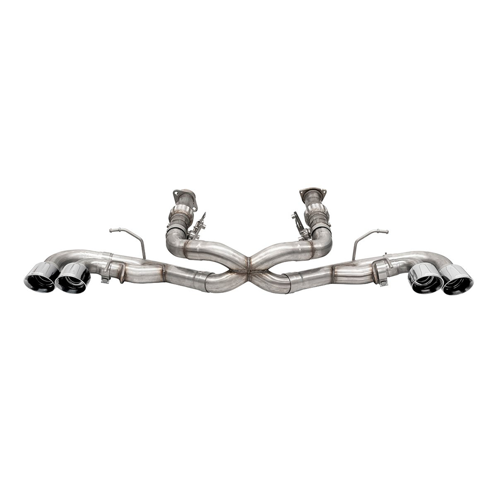 C8 Corvette Exhaust System - Corsa Xtreme Sound Level 3.0" Cat-back Quad 4.5",[Polished Tips,Exhaust Tips