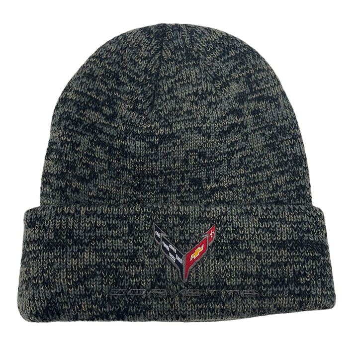 Next Generation Corvette Heathered Beanie,[Black,Hats