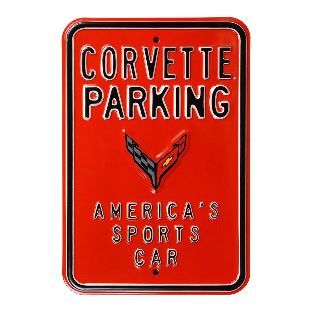 C8 Corvette Parking Only Street Sign - 12" x 18",Signs & Flags