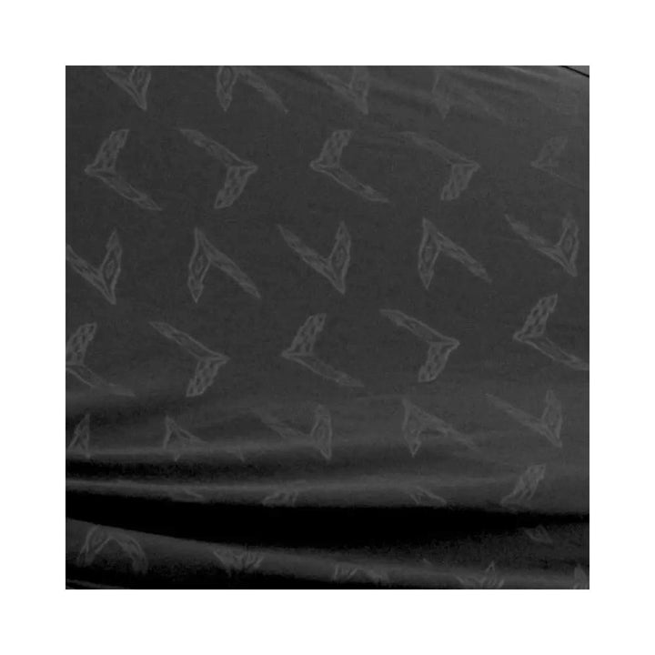 C8 GM Premium Indoor Car Cover Embossed Crossed Flags Logo : Black,Car Covers