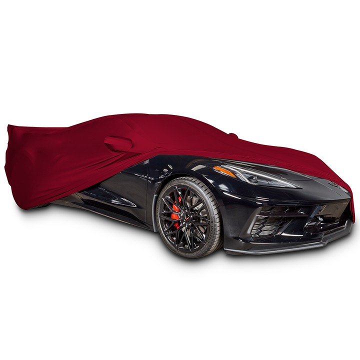 C8 Corvette Ultraguard Stretch Satin Car Cover - Dark Red - Indoor : Stingray, Z51,Car Covers