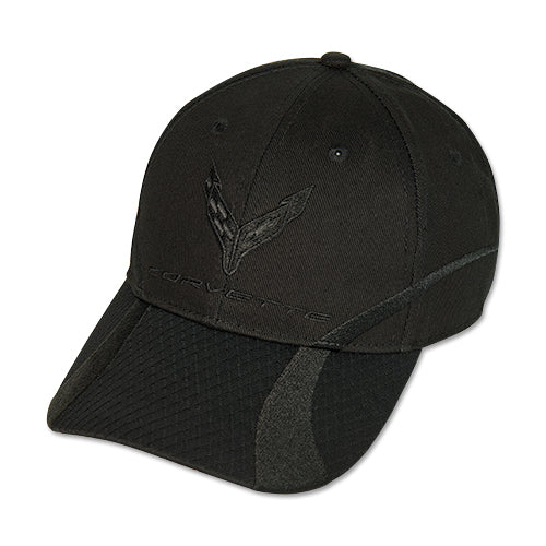 C8 Corvette Embroidered Tonal Ghost Hat : Black Clearance