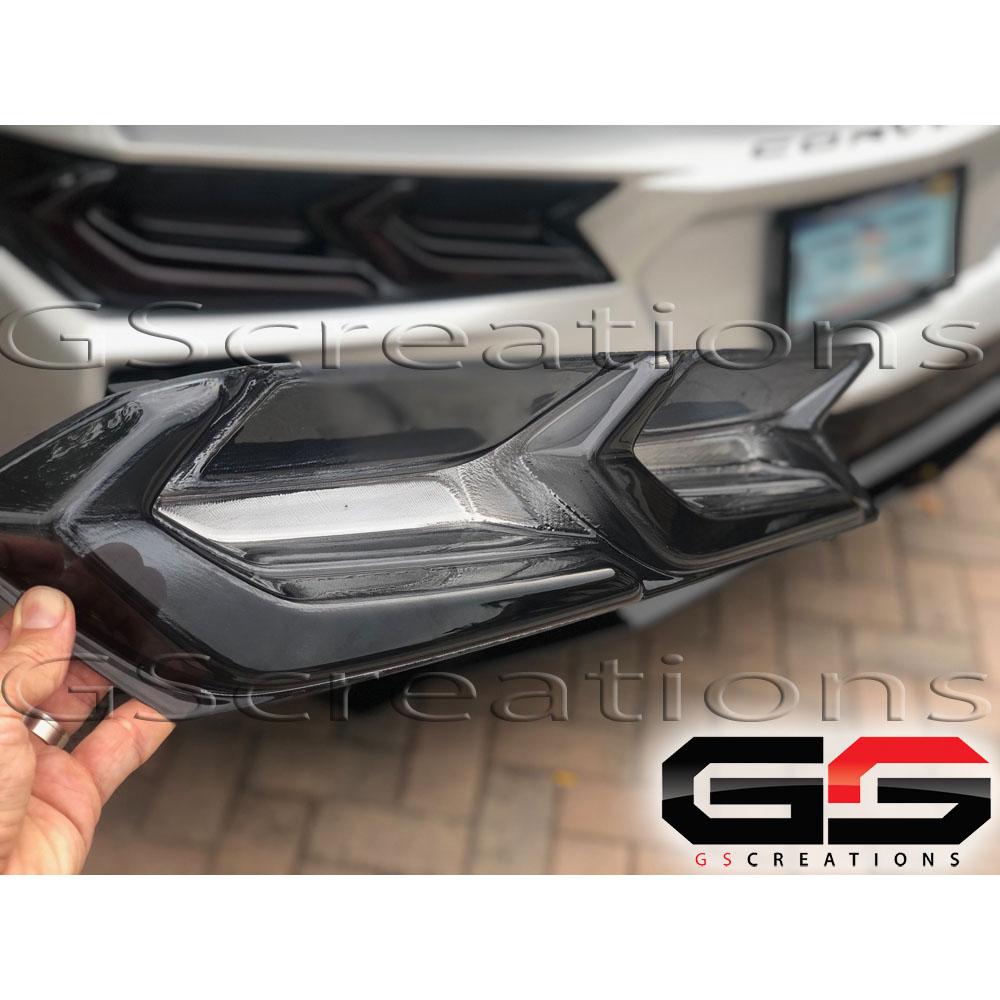 C8 Corvette Rear Tail Light Molded Acrylic Rear Blackout Smoked Covers,Blackout Kits