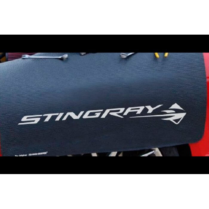 2014-2019 C7 Corvette Original Fender Gripper Mat with Stingray Logo - 34" X 22" : Black,Exterior Accessories