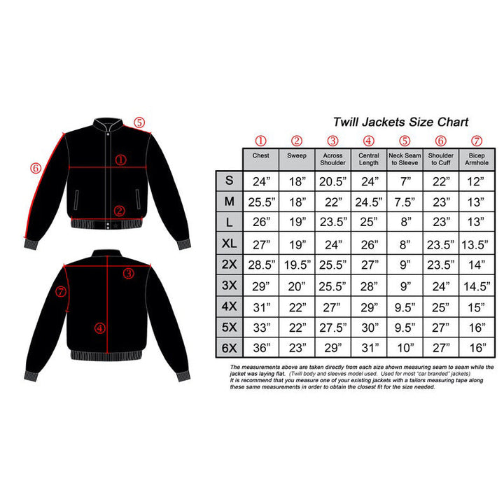 2014-2019 C7 Corvette Embroidered Classic Twill Jacket - Black,Jackets