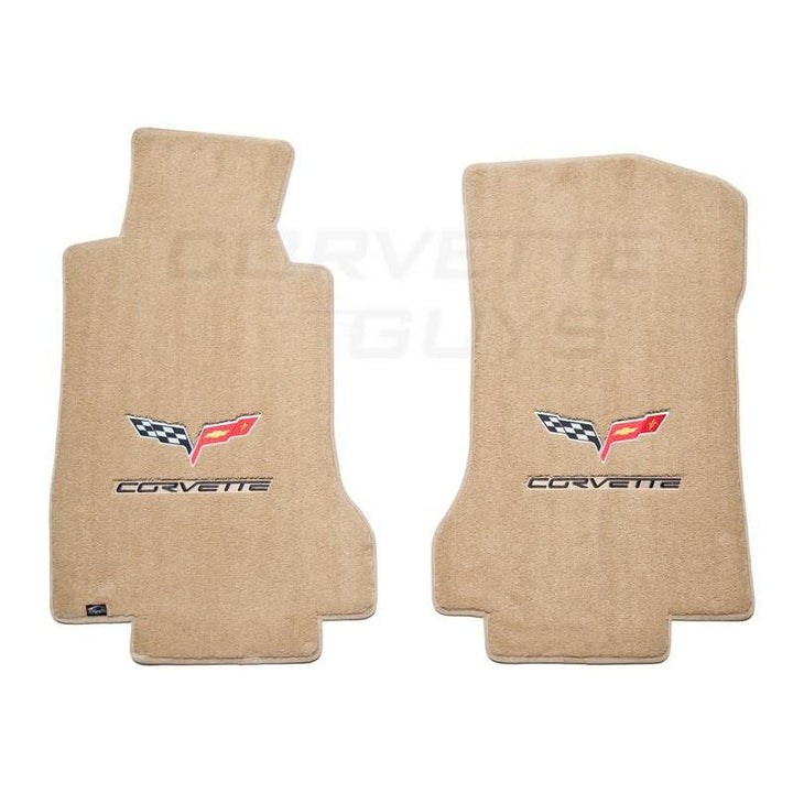 Lloyds Ultimat Floor Mats - Cashmere w/ Black, Red, or Silver Lettering (05-07 C6),Interior