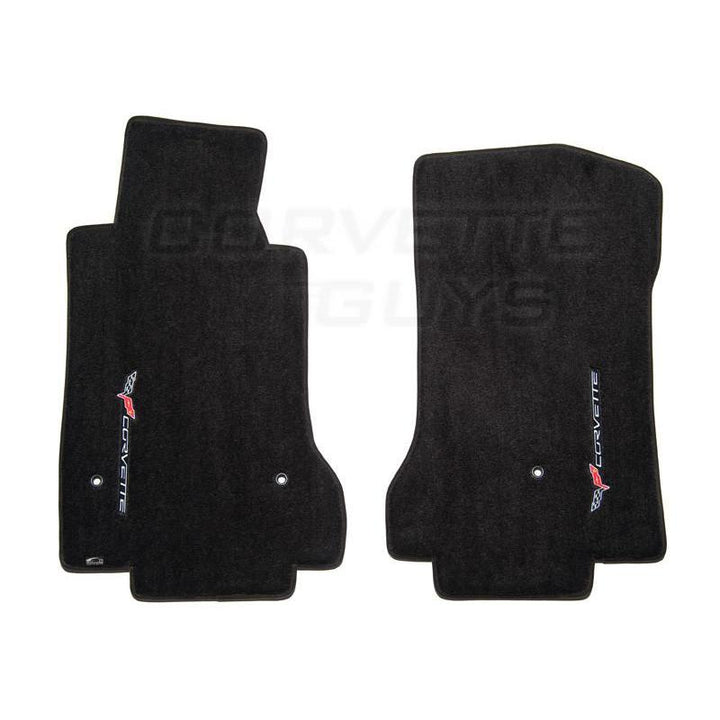 Lloyds Ultimat Floor Mats - Ebony w/Sideways Lettering: 2007.5-2013 C6 (Hook Style Anchor),Floor Mat