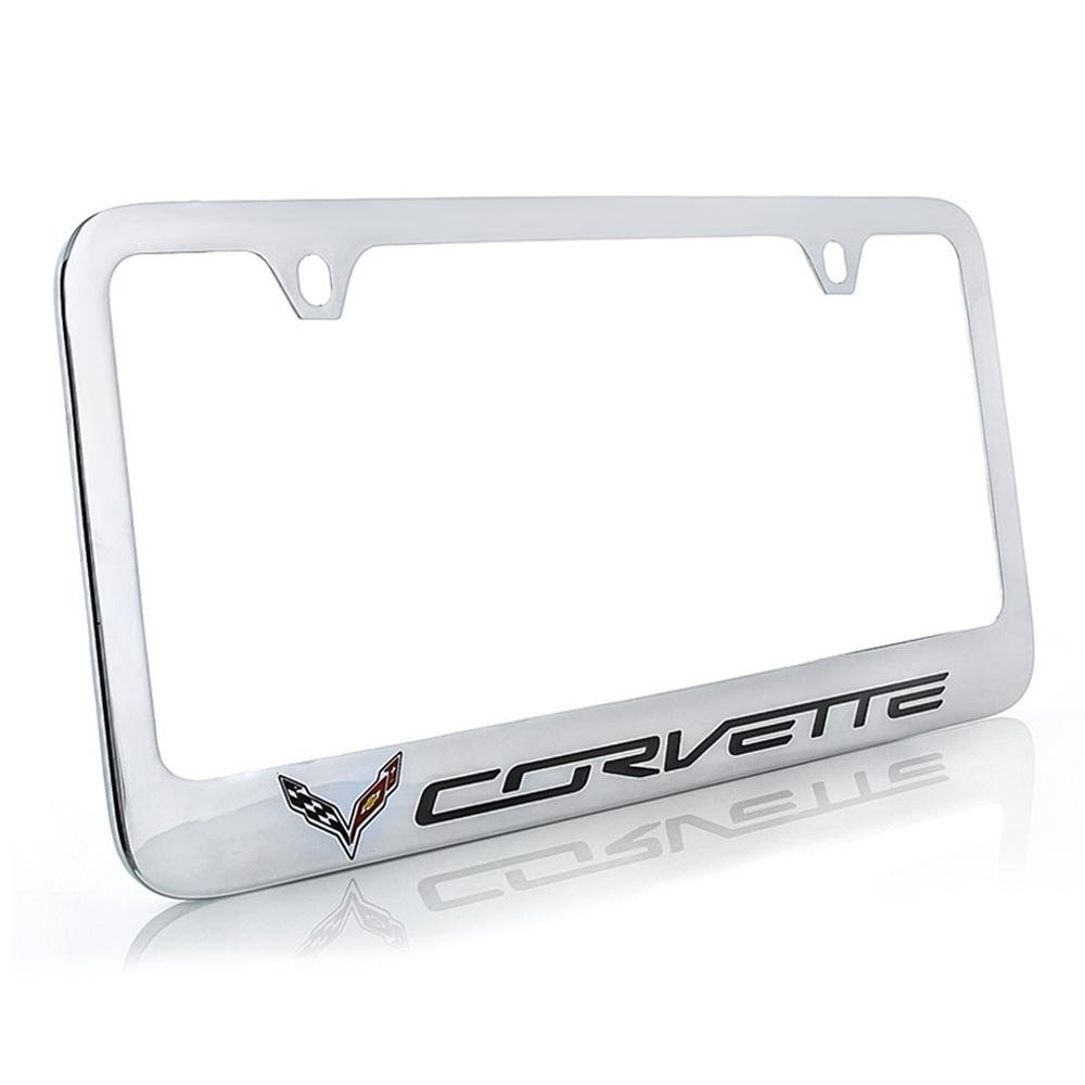 2014-2019 C7 Corvette Stingray License Plate Frame - Chrome,License Plate Frames