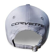Corvette Prepp Perfect Embroidered C6 Logo Cap/Hat - Gray : 2005-2013 C6,Apparel