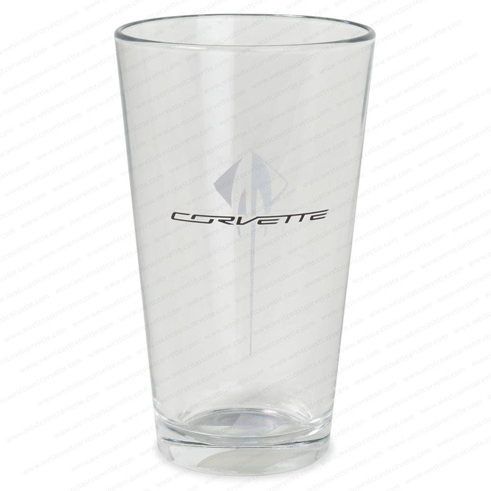 C7 Corvette Stingray Logo Glass : 16oz,Home & Office