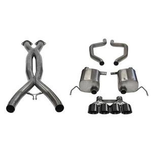 Corvette CORSA Sport Exhaust System - Quad Round Tips - Black : C7 ZR1,Exhaust