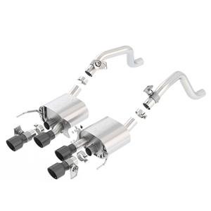 C7 Corvette Stingray Exhaust - Borla ATAK Axle-Back w/NPP : Quad 4.25" Round Black Chrome Tips,Exhaust