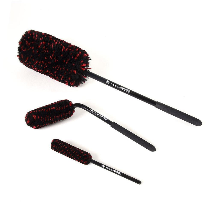 Liquid X Original Wheel Woolies Brushes 3 Piece Kit - Black,Car Care