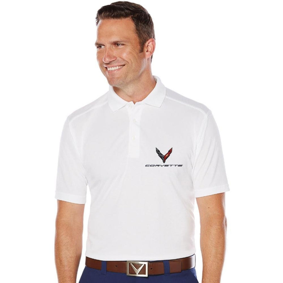 Corvette Next Generation Callaway Dry Core Polo - Mens : White