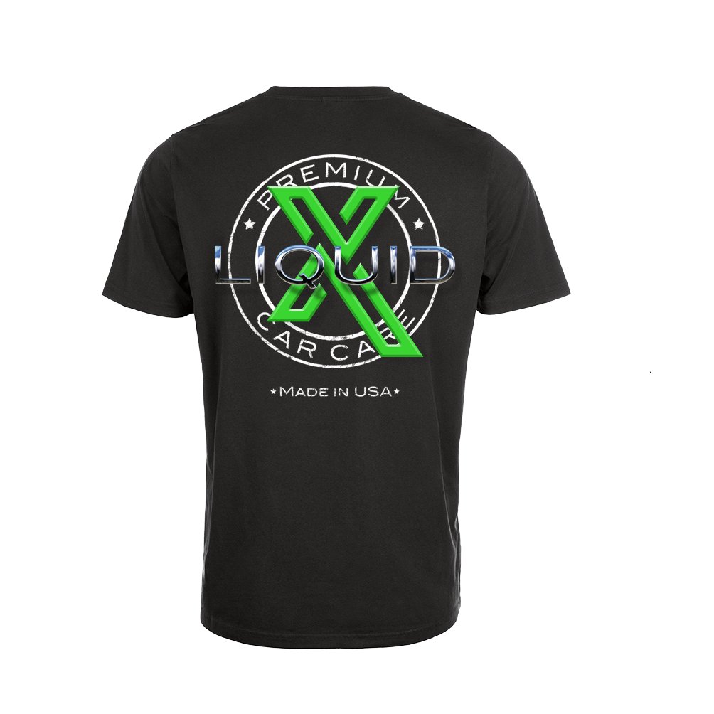 Liquid X Circle Logo Men's T-Shirt - Black,Apparel