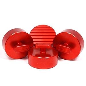 Corvette Jacking Pad/Pucks Billet Aluminum Anti-Slip - Red (Set of 4) : 1997-2004 C5,Misc Accesories