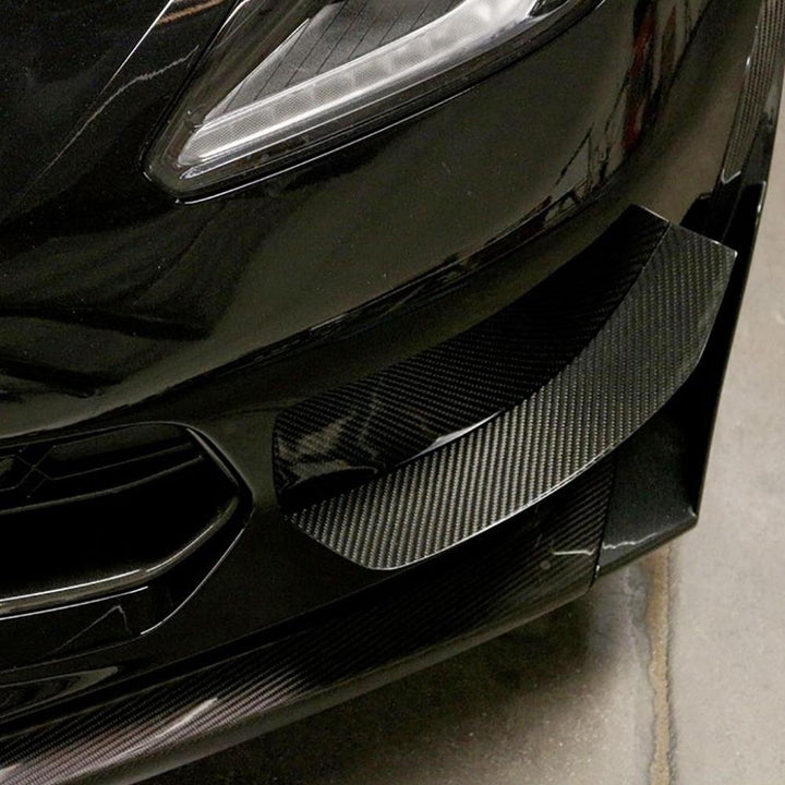 C7 Corvette Front Bumper Race Canards - Carbon Fiber - APR Performance,Body Parts