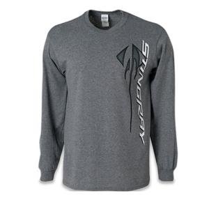 C7 Corvette Stingray Logo Long Sleeve T-Shirt - Gray,Shirts