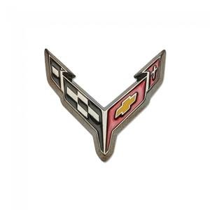 Next Generation Corvette Flags Lapel Pin : Carbon Flash