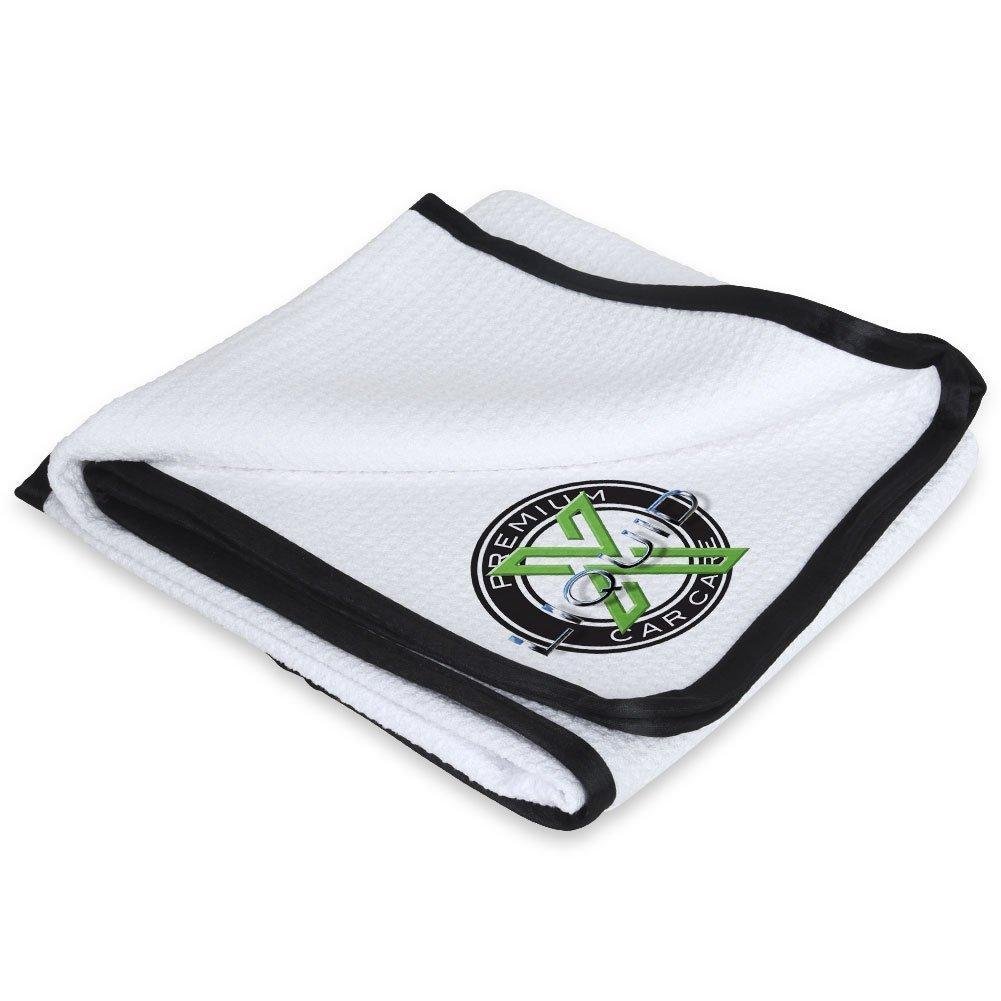 Liquid X Logo Arctic Drying Towel White Waffle Weave - 25" x 36",Microfiber Towel