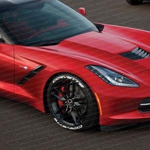 Corvette Tire Stickers - Permanent 1" : C7 Corvette,Exterior