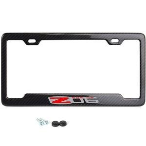 Corvette Logo License Plate Frame - Carbon Fiber : C6 Z06 2006 - 2013,Exterior