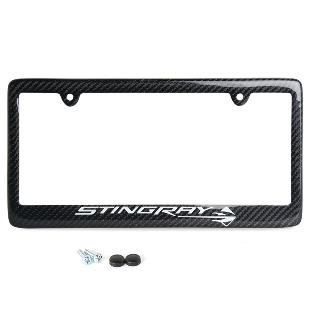 C7 Corvette Stingray License Plate Frame - Carbon Fiber,Exterior